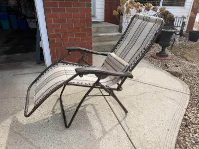 2 zero gravity chairs for $35 each. Great shape. No damage. List price is $70 a chair. Stored inside...