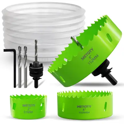 $40 - Hole Saw Kit 2in 4in 6in Bi-Metal Set Drill Compatible, View more