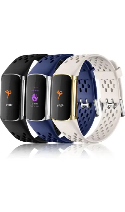 Maledan Band Compatible with Fitbit Charge 5/Charge 6 Bands for Women Men, Breathable and Waterproof...