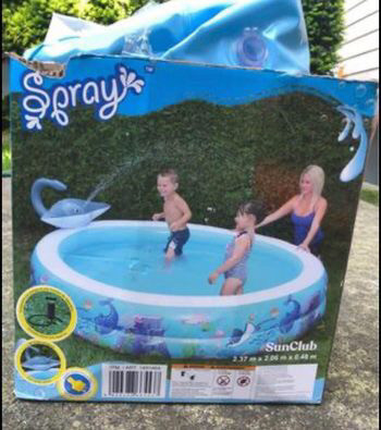 Summer Inflatable Stingray Spray Swimming Pool in Hot Tubs & Pools in Delta/Surrey/Langley - Image 2
