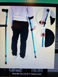 ONE NEW Folding Crutch FOR SALEForearm Crutch, Walking Crutch