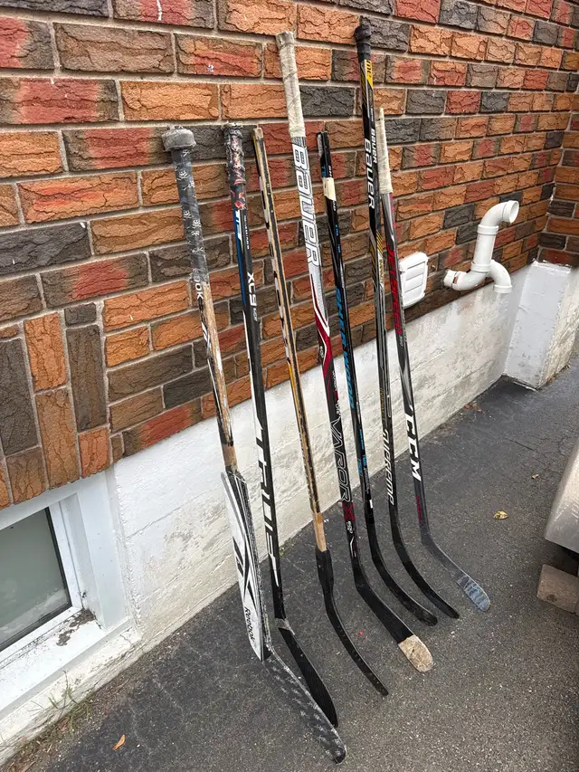 VARIETY OF HOCKEY STICKS