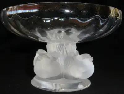 Lalique Nogent - Compote Bowl  with 4 Sparrows, View more