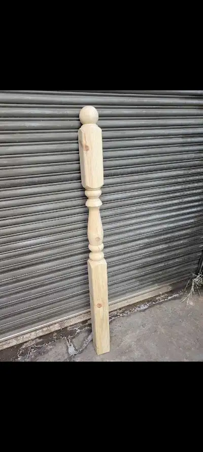 Several Brand New 4x4x54 Pine Ball Top Deck Posts , View more