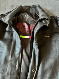 NEW BROWN FAUX LEATHER JACKET (MEDIUM) 