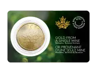Pièce feuille d'érable or MRC/bullion gold maple leaf 1 oz .9999