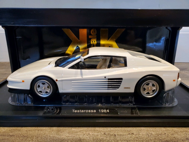 118 Diecast KK Scale Miami Vice 1984 Ferrari Testarossa White Arts