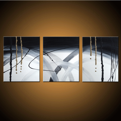 Liquid Gold 48"x20" Original Fine Art Abstract Wall Painting, View more