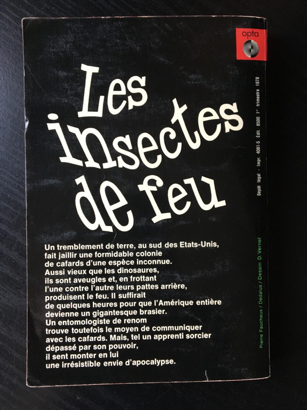 Les insectes de feu (livre de poche, 1973) dans Ouvrages de fiction  à Ville de Montréal - Image 2