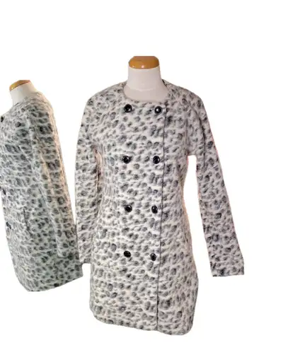CLEMENTS RibeiroLeopard Print Wool Coat Size 8​, View more