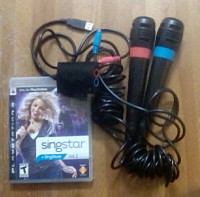 Playstation 3 PS3 - SINGSTAR: 2 mics + usb adapter + game