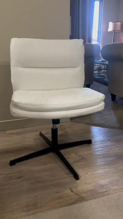 Brand‑new armless office/vanity chair-White, View more