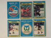 1979-80 OPC "Key" hockey cards, 6 cards, low grade