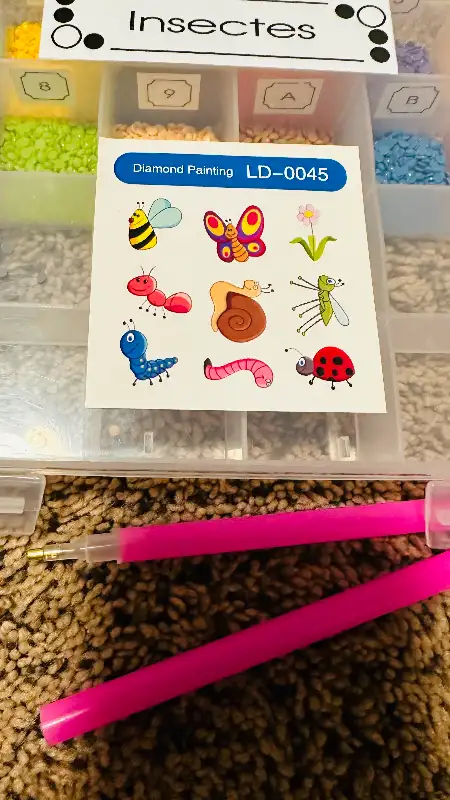 Dimond painting for kids (Insects kit)62854395923971121