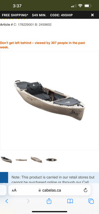Ascend H10 Fishing Kayak - used 9/10