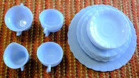 VINTAGE  BABY BLUE  DELPHITE  DISHES.