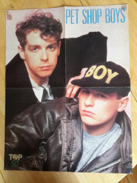 Pet Shop Boys vintage 80's poster from Top 50 magazine (France)