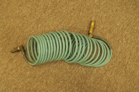 1/4" Compact Coil Airline Hose with Brass Quick Connect Fittings