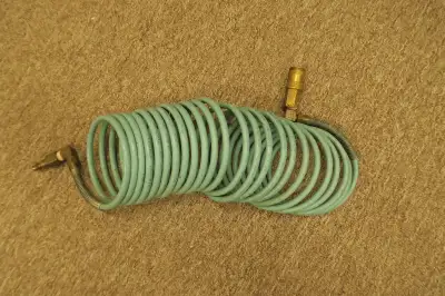 1/4" Compact Coil Airline Hose with Brass Quick Connect Fittings, View more
