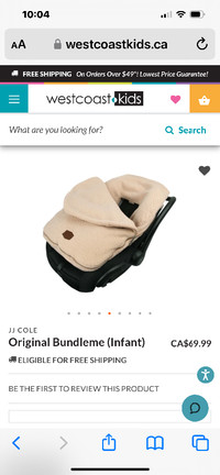 JJ Cole’s Original Bundleme infant up to 21 lbs. or 1 year