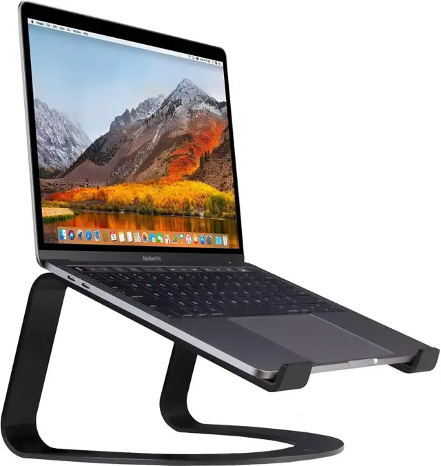 Used Matte Black Curve Stand for MacBook and Laptops - No Box in Laptop Accessories in Mississauga / Peel Region - Image 4