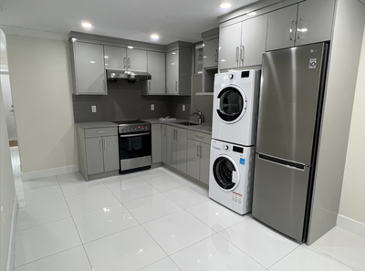Brand new 2 bedroom basement with one bathroom for $1900. Close to Knight Street Bus stop (~2min wal...