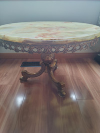 Marble (Italian Onyx) Round coffee table for sale