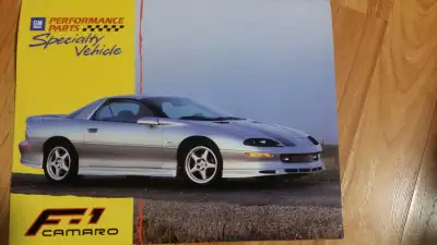 GM Performance Parts Specialty Vehicle F-1 Camaro Dealer Info Handout Sheet,I do not ship