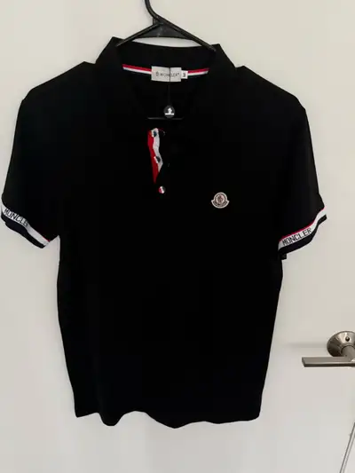 Moncler Men's Polo Shirt - Black - Size Medium - Brand New, View more