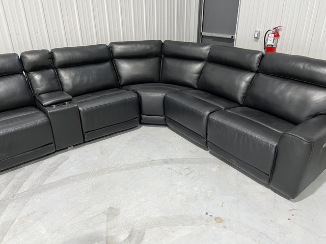 Power Reclining Leather Sectional - display in Couches & Futons in Winnipeg