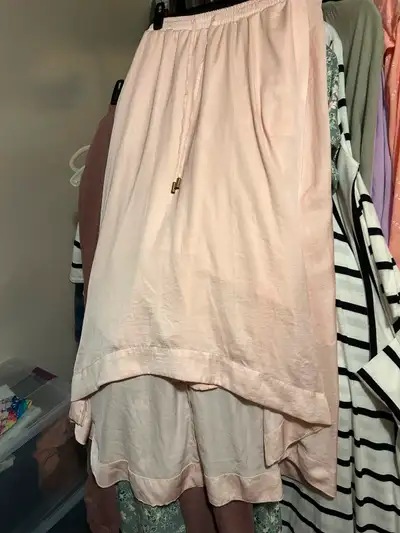 Banana republic Small pale pink high low skirt, View more
