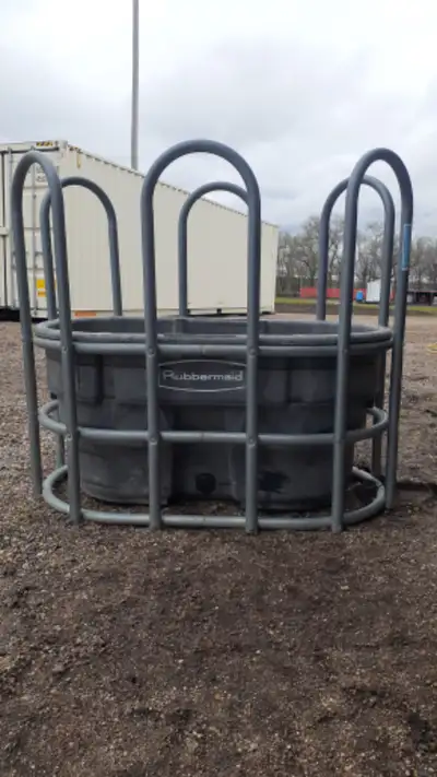 100 Gallon Water Trough w/Galvanized Horse Feeder, View more