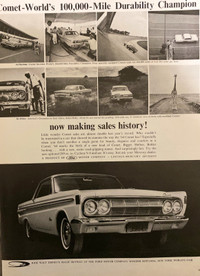 1964 Comet 100,000-Mile Durability Champion Original Ad