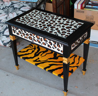 HAND PAINTED SIDE TABLE