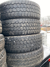 Four Goodyear Wrangler Kevlar 275/70R18 tires