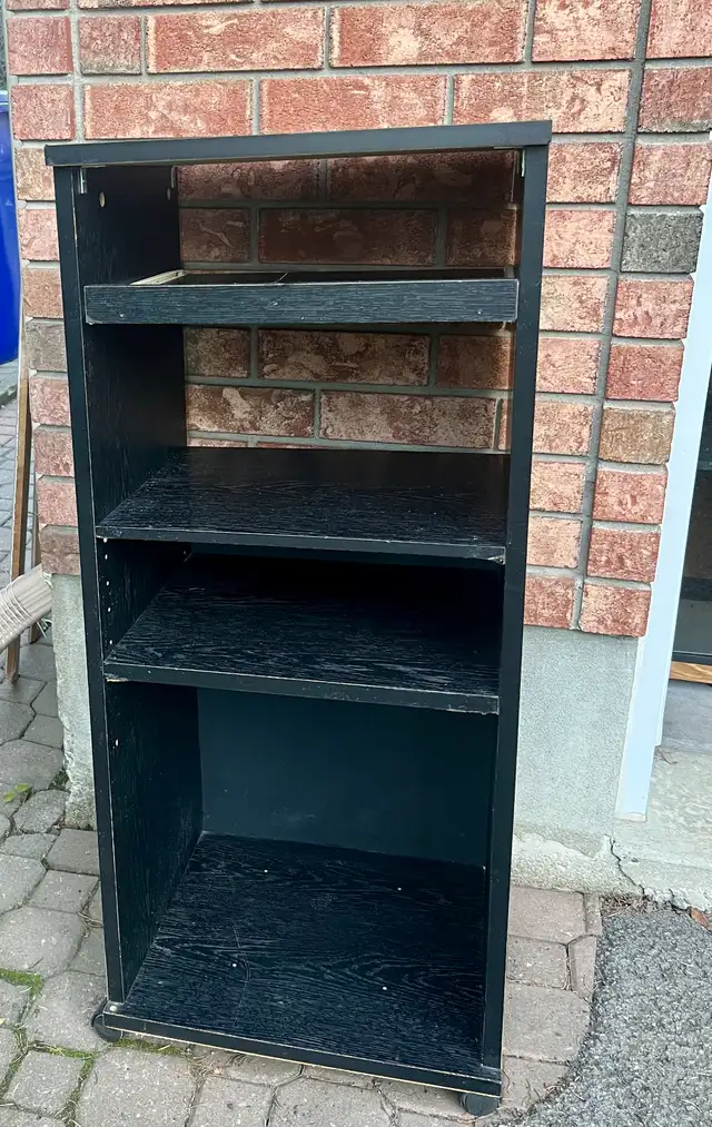 4 Shelves Media Storage Cabinet Tower Stable Organizer Stand in Bookcases & Shelving Units in Gatineau - Image 3