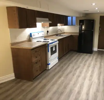 Renovated open concept 1 bedroom, 1 bathroom basement apartment with private enterance for rent righ...
