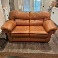 Ashley Leather 2-Seater Couch - Must Go!
