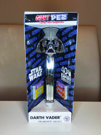 New Metallic Star Wars Darth Vader Giant PEZ Candy Roll Dispnsr