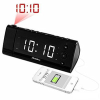 NEW Electrohome USB Charging Projection Alarm Clock Radio