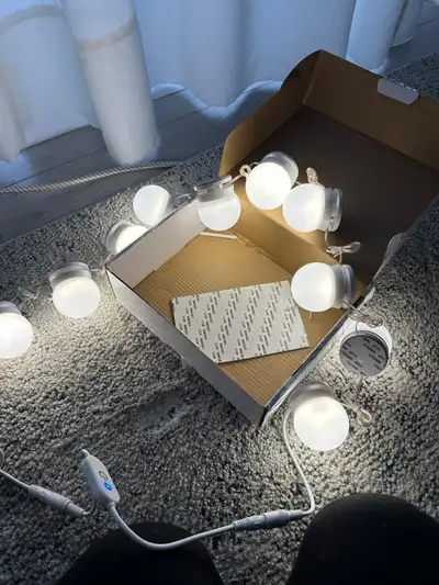 Brighten up your beauty station with these globe-style vanity lights! This set of 10 LED lights prov...
