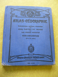 ATLAS-GÉOGRAPHIE -FRÈRES MARISTES VINTAGE 1956