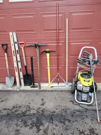 Landscaping tools & Honda washer, View more