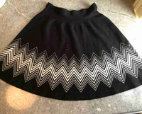 Vila Milano Knit Chevron Skirt (m-l)