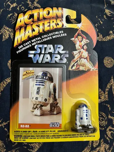 1994 Star Wars die cast R2-D2 by Action Masters. Never removed from packaging. Figure and collector...