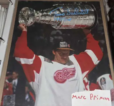 Tomas Sandstrom signed 8x10 photo COA Red Wings Hockey, View more