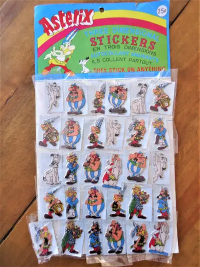 1978  Astérix  Présentoir   Autocollants  3 Dimensions Stickers, View more