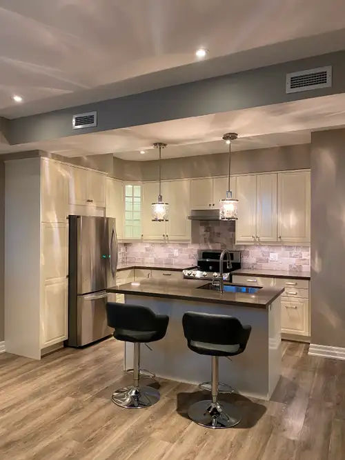 Stunning one bedroom raised basement apartment in a beautiful townhouse building in the heart of the...