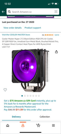 Cooler master Cpu cooler/fan 