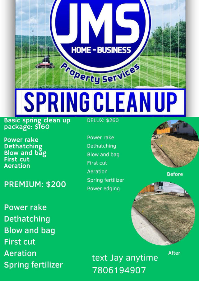Spring clean ups/fertilizer 7806194907 in Lawn, Tree Maintenance & Eavestrough in Strathcona County